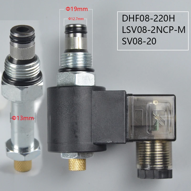 Hydraulic Threaded Insert Solenoid Valve Pressure Protection Pressure Relief Usually Closed DHF08-220H LSV08-2NCPM