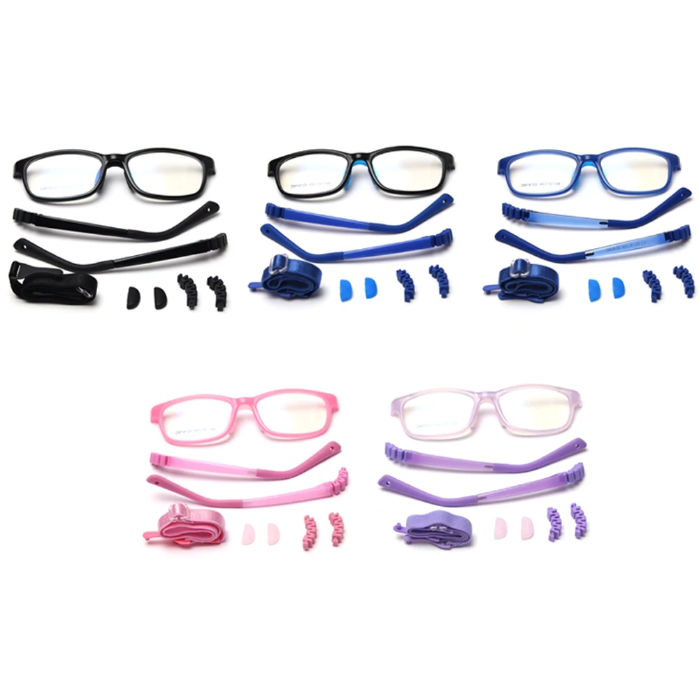 Kachawoo optical glasses frame boy black blue square eyeglasses for kids computer girl TR90 spectacles comfortable clear lens
