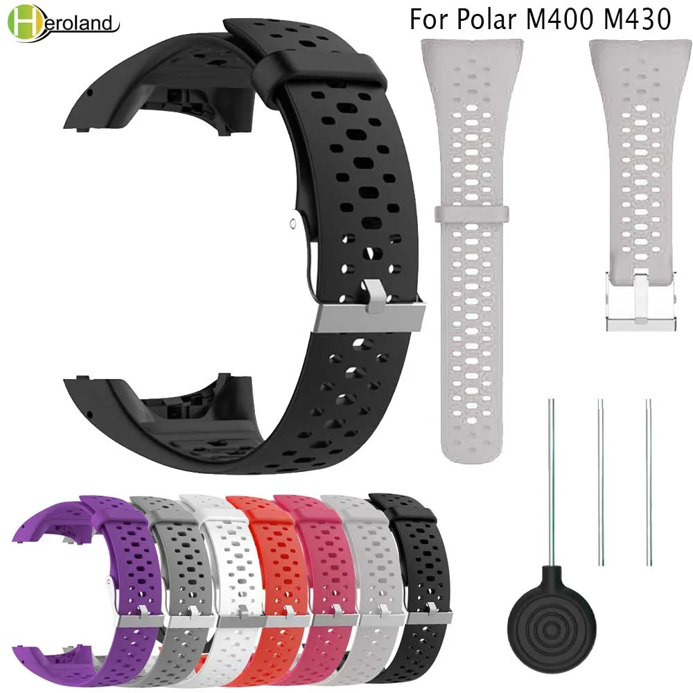 Wristband Strap For Polar M400 M430 GPS Running Sports SmartWatch band Replacement watchband Bracelet watches Strap With Tool