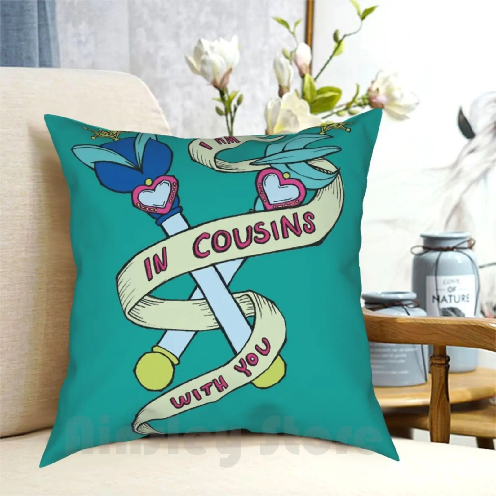 I Am In Cousins With You Pillow Case Printed Home Soft DIY Pillow cover Sailor Moon I Am In Cousins With You Sailor Sailor