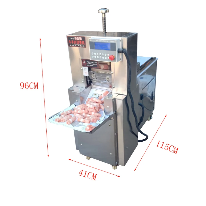 Stainless steel beef and mutton cutting machine low price freeze meat cutting and rolling machine quick production meat roll