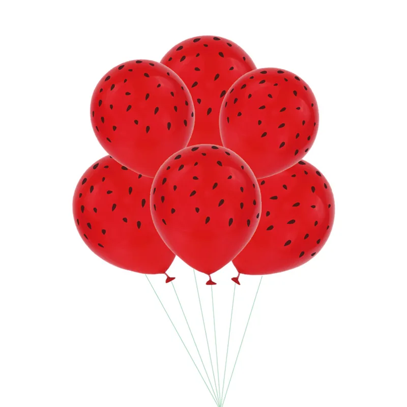 Globos de látex de sandía de 12 pulgadas, decoración de fiesta Hawaiana de verano, Decoración de cumpleaños, suministros para fiesta de Navidad, 10 Uds.