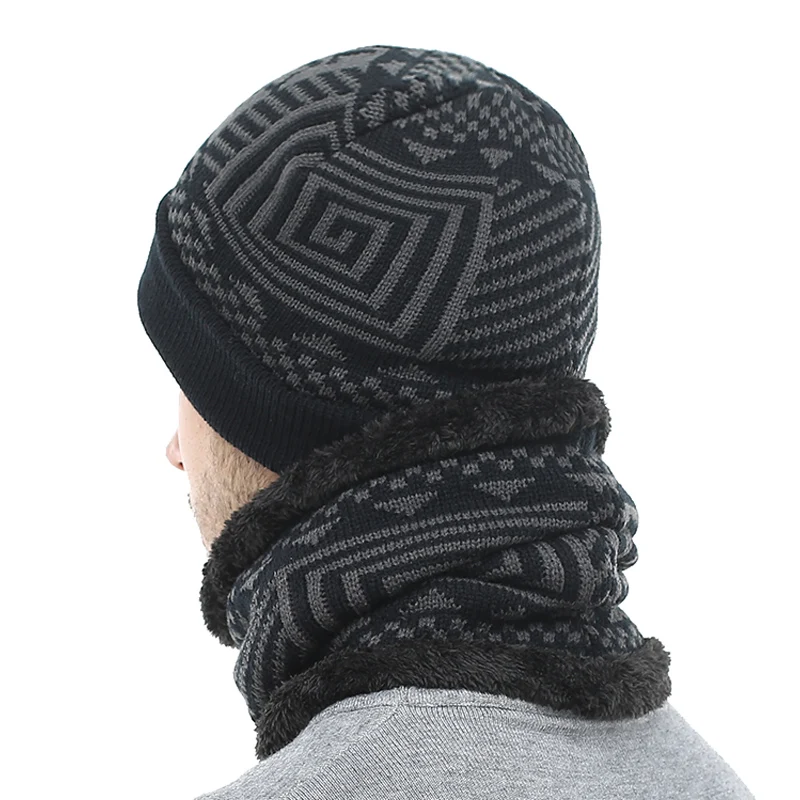 Men Winter Hats Women Skullies Beanies For Women Winter Knitted Hat Scarf Male Gorra Ski Sport Bonnet Warm Thick Beanie Hat Cap