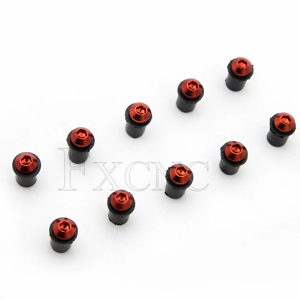 10Pcs Universal Zubehör M5x16mm Motorrad Windschutz Schrauben Windschutzscheibe Schrauben Kit Für Honda Suzuki Kawasaki Yamaha