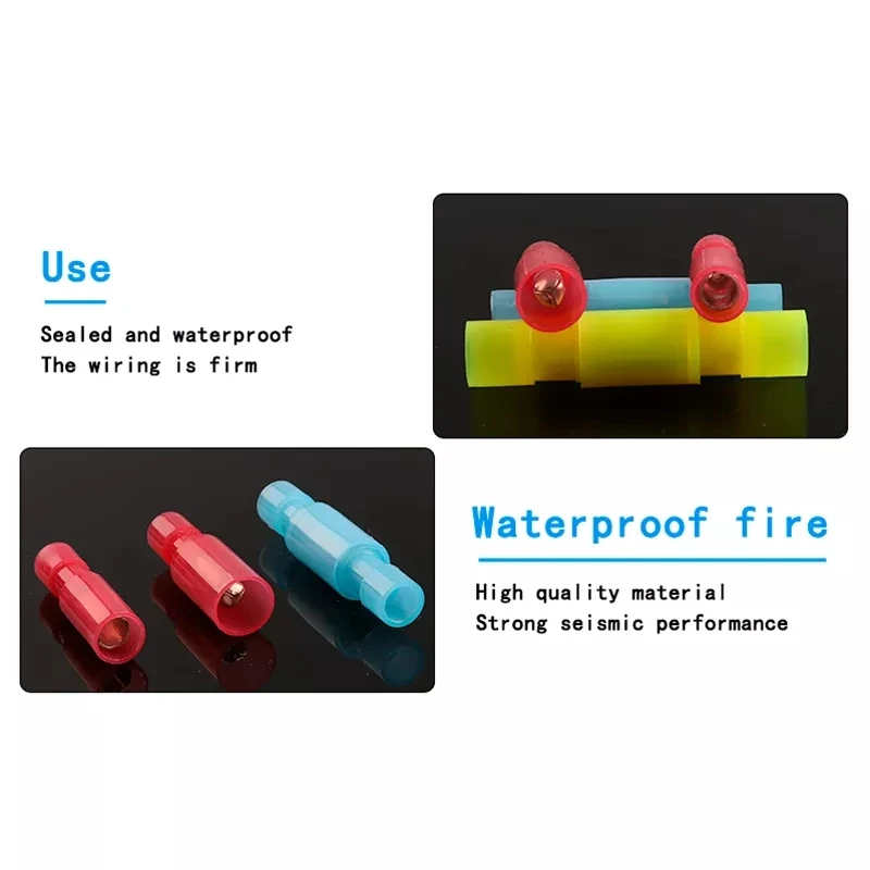Translucent Bullet Terminals Crimp Connector Female Male Insulating Joint Wire Connector Electrical Crimp Terminal FRFNY+MPFNY
