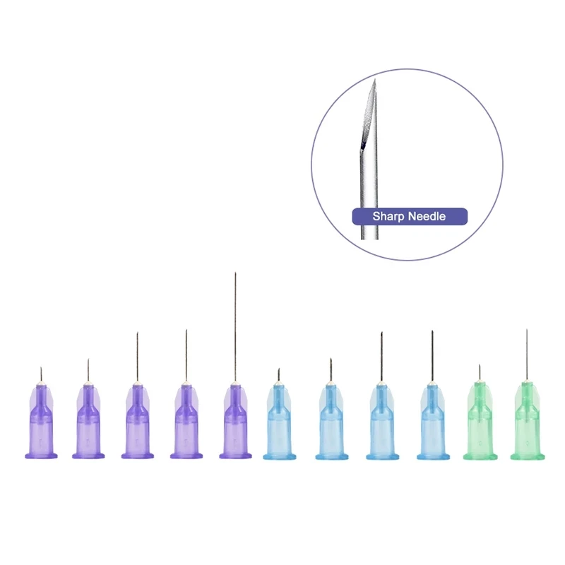 Superfine 32G 4/6/13mm Painless Small Needle 34G 1.5/2.5/4mm Irrigator Eyelid Tool Parts For Teeth Disposable Syringes Needles