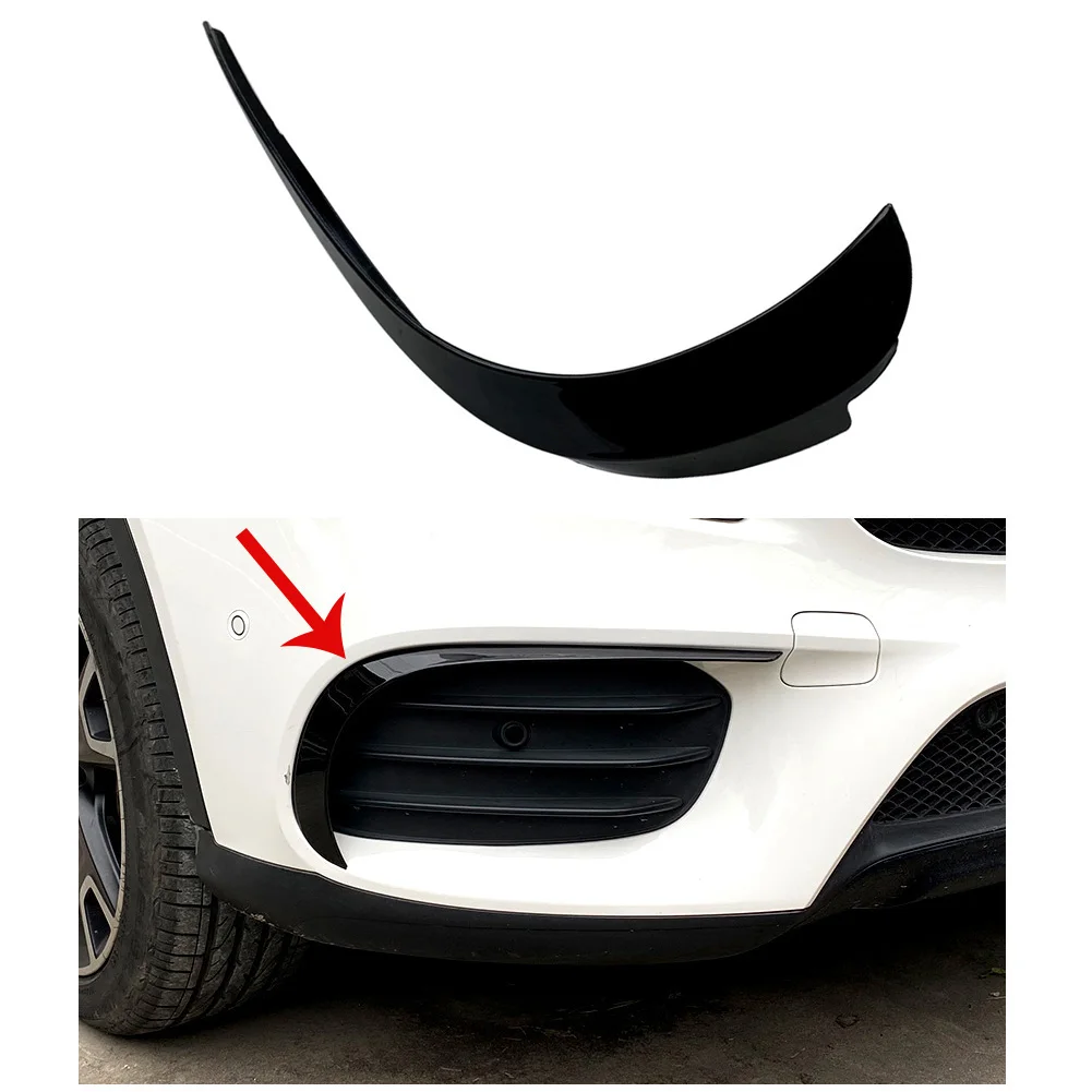 2Pcs Black Car Front Bumper Spoiler Lip Splitter Trim ABS For Mercedes Benz GLA-Class GLA220 250 X156 2017 2018 2019