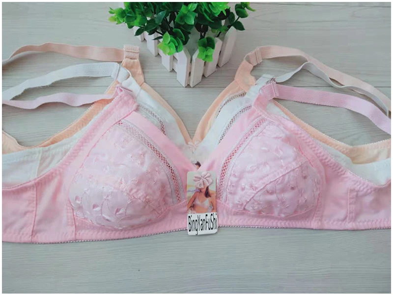 Biustonosz bawełniany bez fiszbin pełne pokrycie koronkowy top typu bralette bielizna damska bielizna oddychający haft drążone biustonosze Minimizer C23