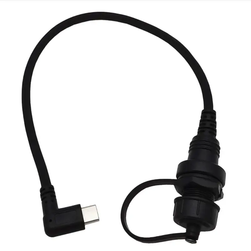90 degree Right USB-C IP67 Waterproof Cable USB Type-c 3.1 IP 67 Male to Female Panel Mount Water Proof Connector Extension cord