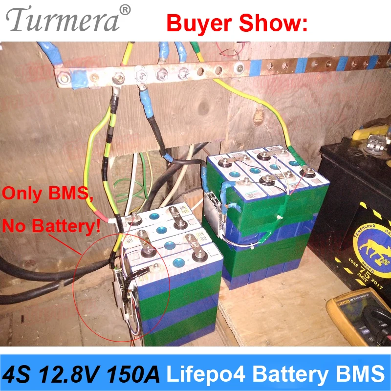 Turmera 4S 150A 50A 12,8V 14,4V 32700 Lifepo4 Bilans baterii BMS do panelu słonecznego lub łodzi elektrycznej Zasilanie nieprzerwane 12V