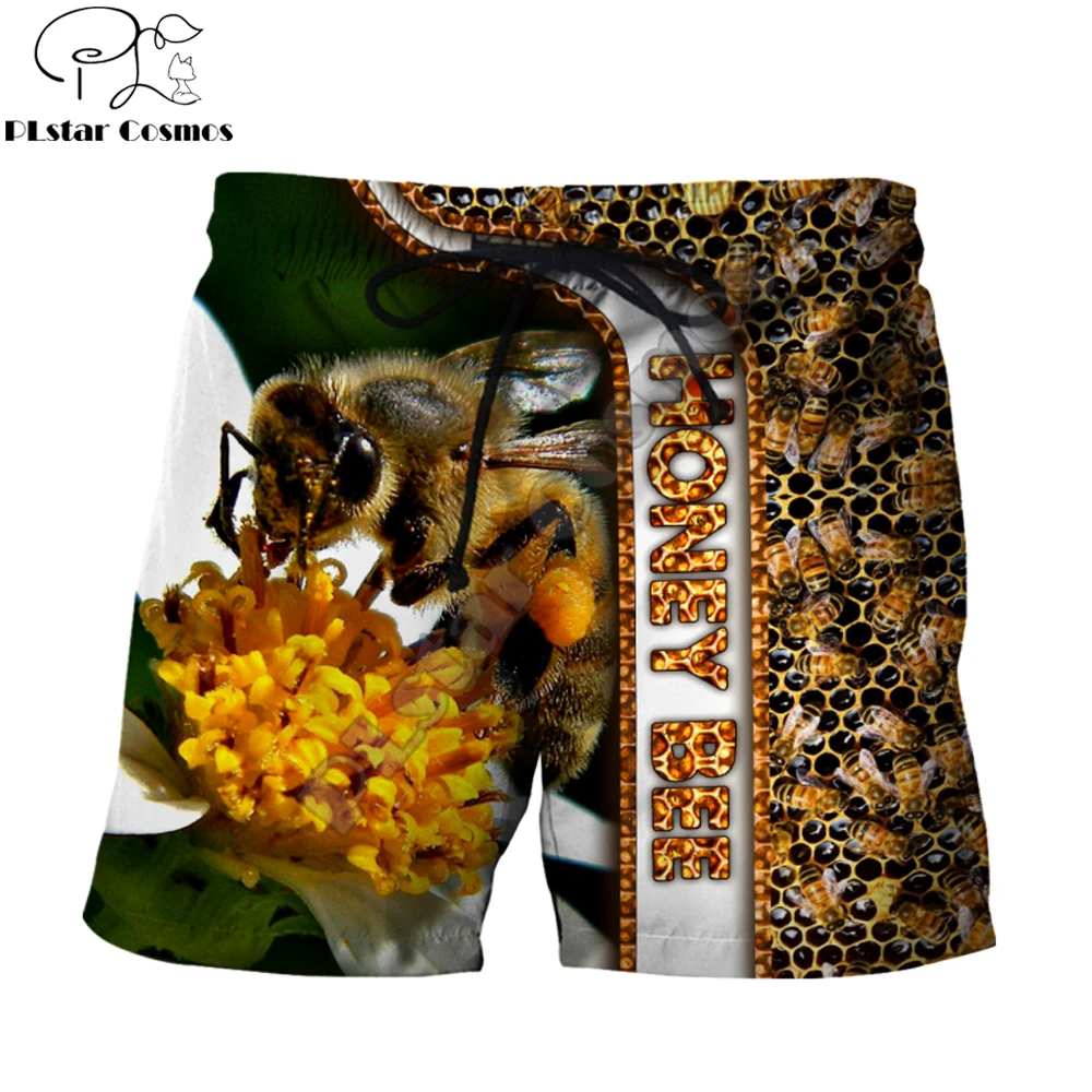 Bee Keeper Pure Raw Honey 3D All Over Printed  Mens Shorts Unisex Streetwear Shorts Summer Beach Polyester Casual Shorts DK-24