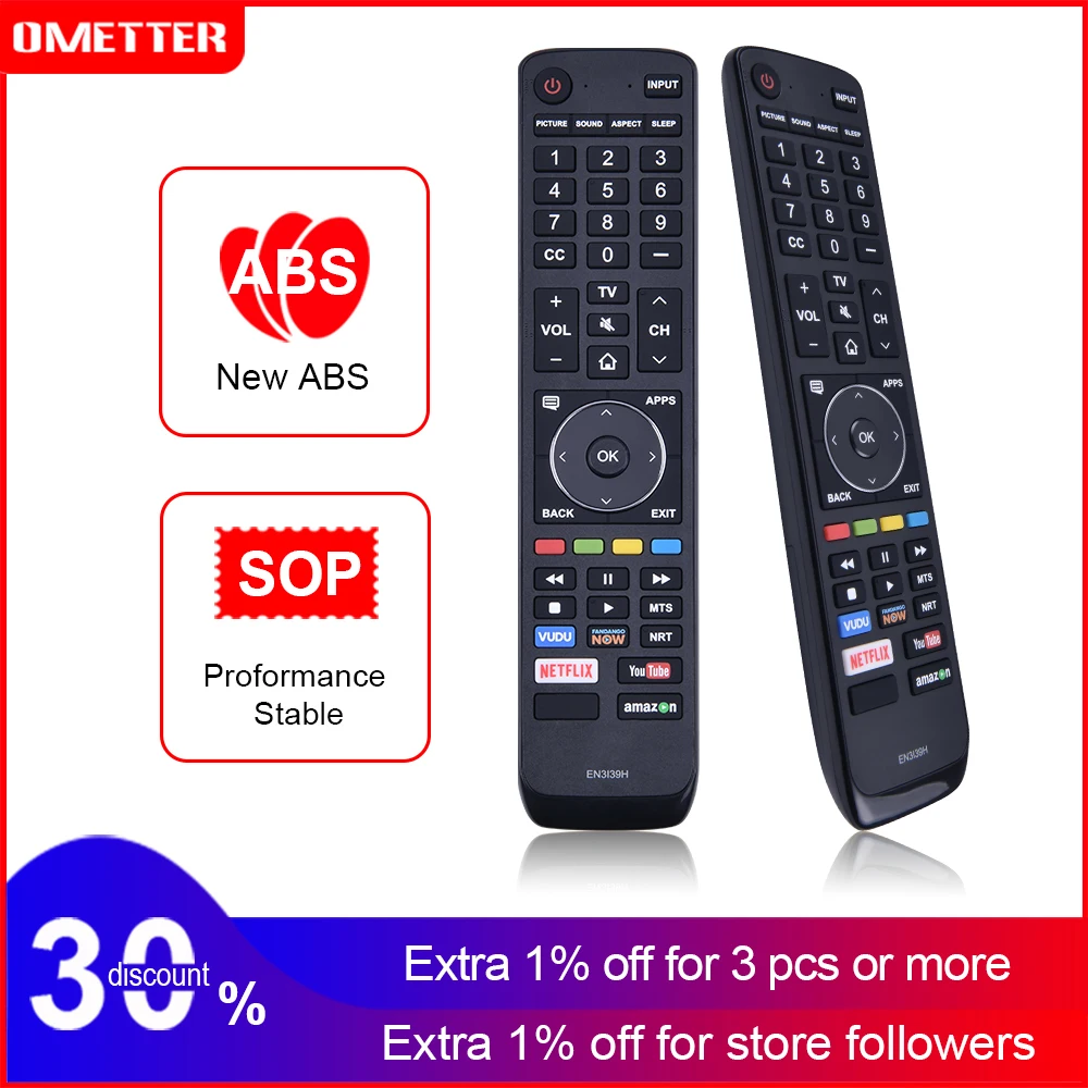 

New EN3I39H Remote Control Replaced for HISENSE 55H9050E 65H9030E 55H9070E 65H9040E 55H9DPLUS 55H9EPLUS 65H6080E 55H9020E