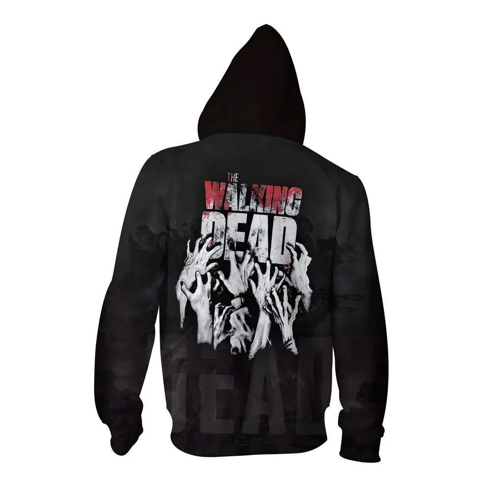 The Walking Dead 3D พิมพ์เสื้อ Hoodies Rick Grimes คอสเพลย์เครื่องแต่งกายผู้ชายผู้หญิง Hooded Casual Coat Jacket