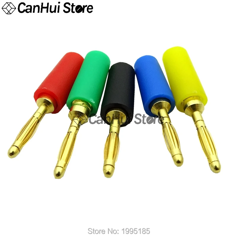 5pcs 2mm Banana Plug Socket 10A Small Lantern Plug , Panel Jack Adaptor Connector Pure Copper High Voltage Power Supply Terminal