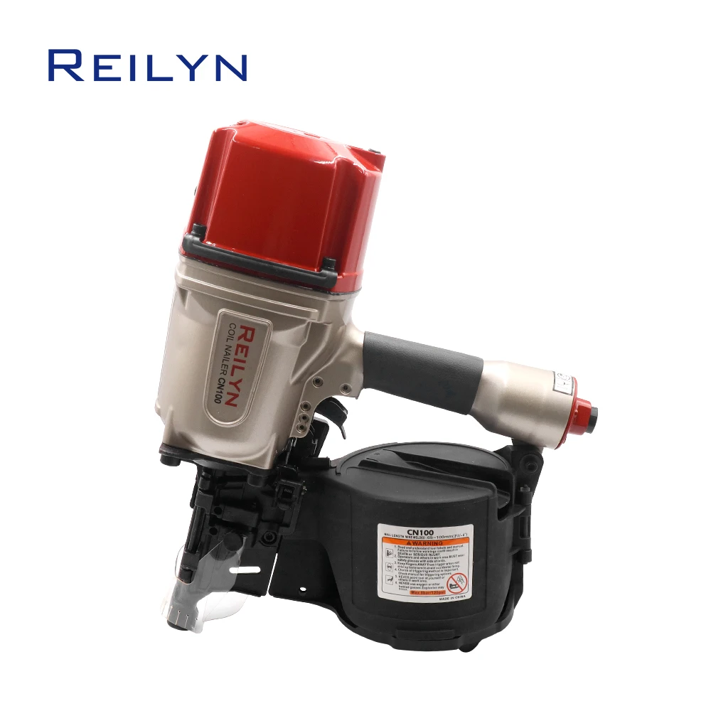 Reilyn Coil Nailer CN100 Pneumatic Air Nailer for Wood Working Furniture Roof Sheathing Tool Air Nailer Tools