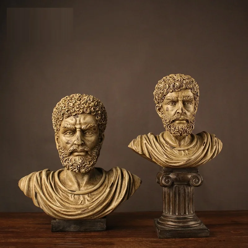 MARCUS AURELIUS ART SCULPTURE MARCUS AURELIUS ANTONINUS AUGUSTUS IMPERATOR CAESAR STATUE RESIN ART&CRAFT HOME DECORATION L3267