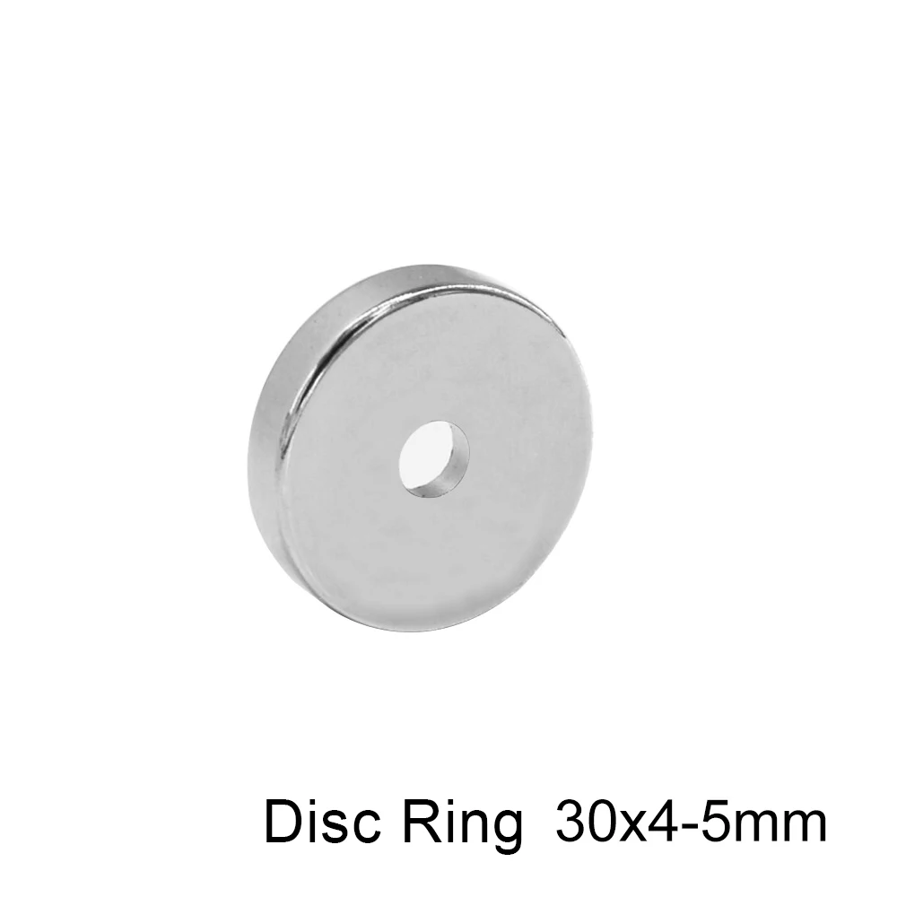 2~20PCS 30x4-5 Ring Loop Strong Magnets 30x4mm Hole 5mm Rare Earth Magnets 30x4-5mm Round Magnets 30*4-5 mm N35