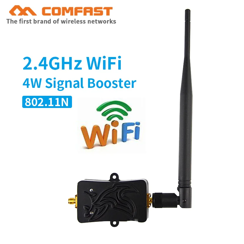 4W Wifi Signal Booster 2.4Ghz 802.11 bluetooth Signal Extender Wifi Repeater Broadband Amplifiers for Wireless Router Card WIFI