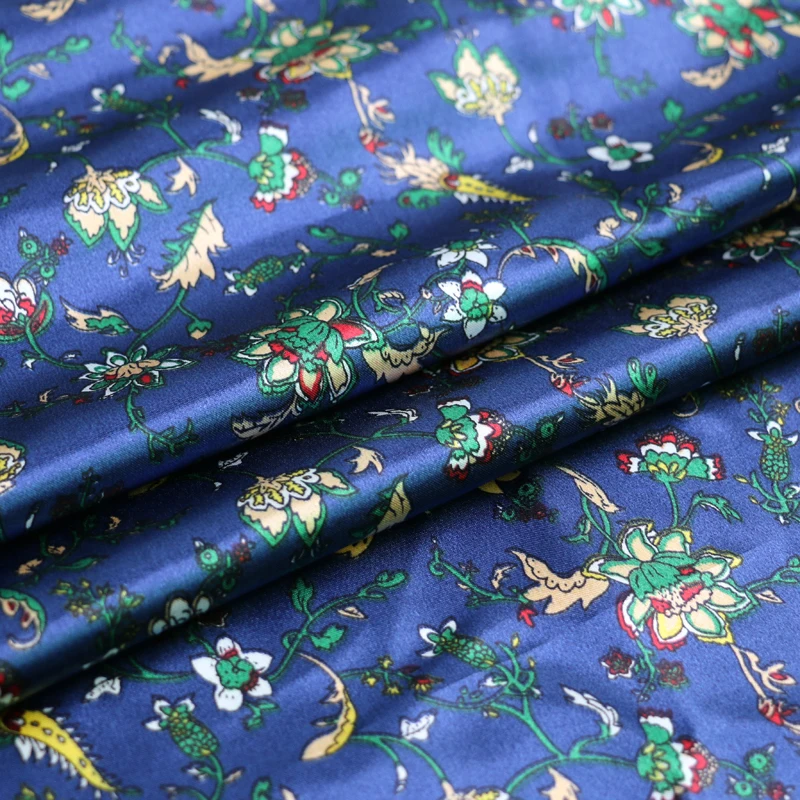 1미터 X 1.48미터 새틴 원단 레트로 플로럴 드레스 - Velvet Fabric Embroidery 리뷰 및 가격