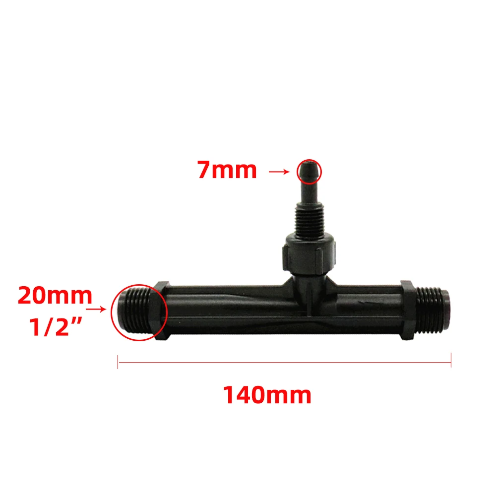 Garden 1/2'' 3/4'' 1'' External Thread Venturi Fertilizer Irrigation Device Plant Injection Tube Connectors Water Pipe Connector