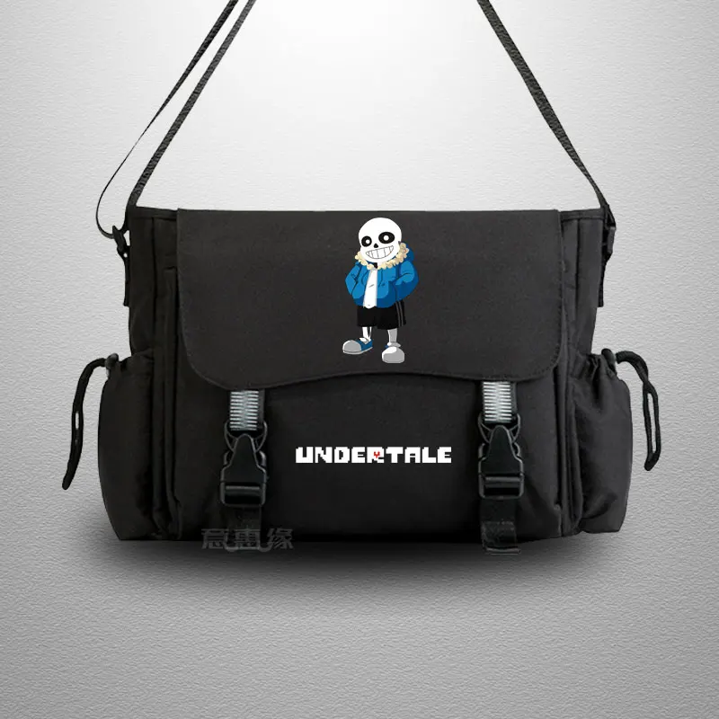 Imagem -03 - Bolsa Mensageiro Undertale para Homens Anime Casual sem Cosplay Adolescentes Bolsa de Ombro Estudantil