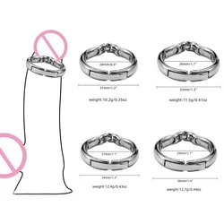 Magnetic Adjustable Cock Rings Glans Stainless Steel Penis Foreskin Correction Metal Cockring Male Sex Games Adult Love Toys