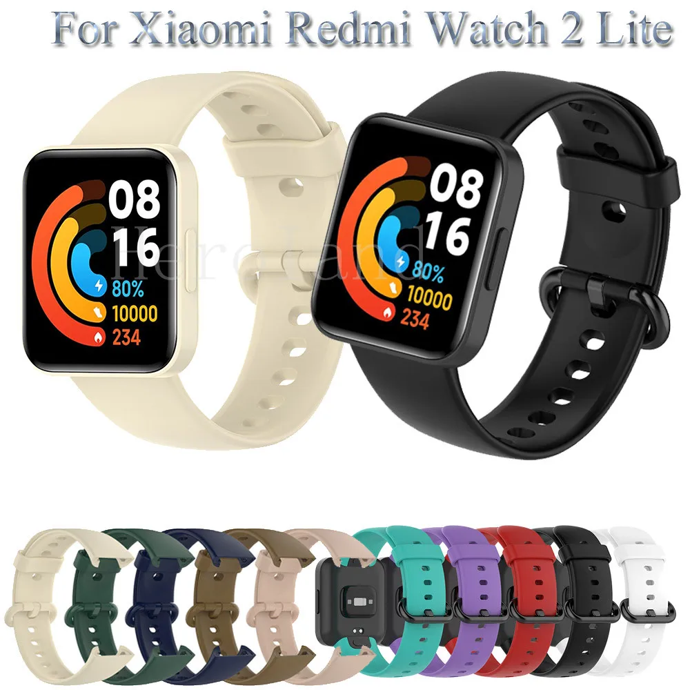 Bracelet Silicone WatchStrap For Redmi Watch 2 Lite SmartWatch Band For Xiaomi Mi Watch Lite Strap Wristband With Protector Case