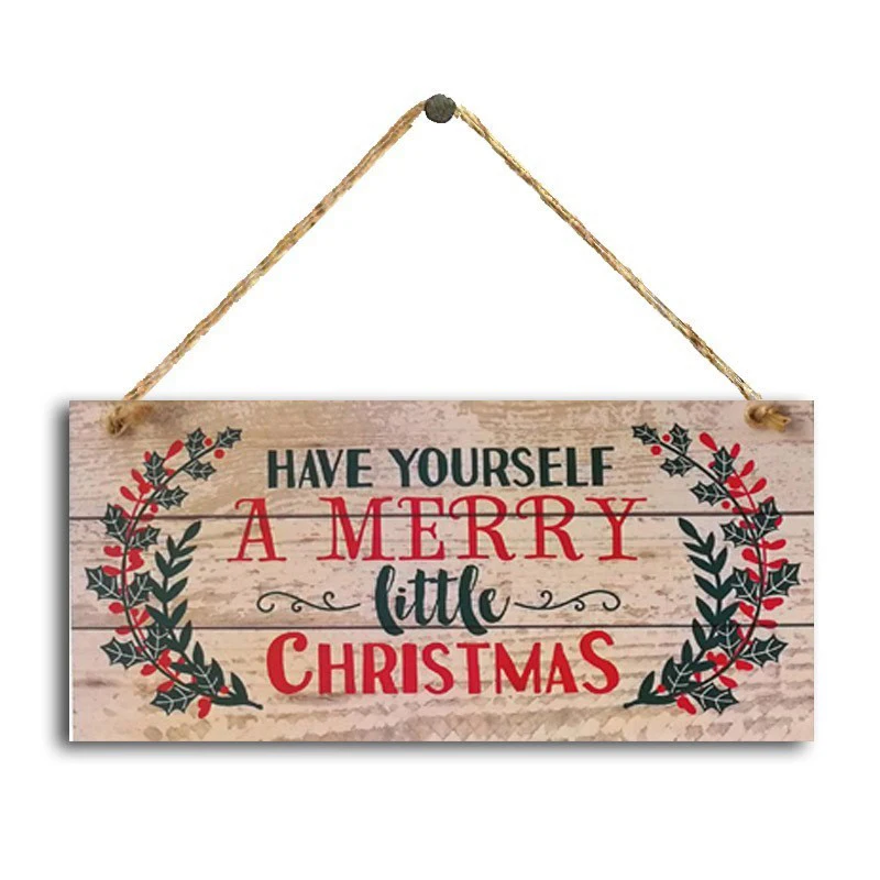 Christmas Decor Home Wooden Signs Family Wood Wall Plaque Wood Art Home Decor for Friendship Wooden Pendant Home Wall Decoration