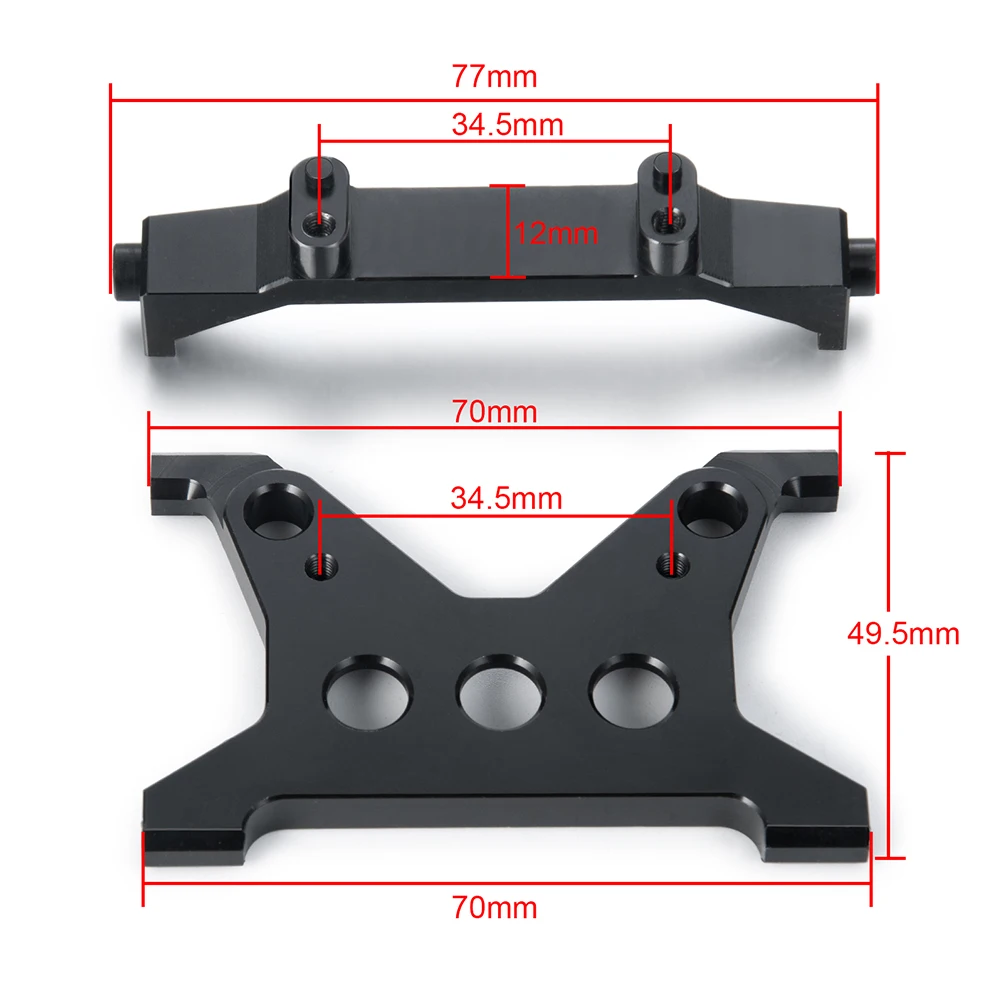 Akumulator ze stopu aluminium AXSPEED płyta montażowa do 1/10 osiowych SCX10 III Jeep Gladiator baza Camp AXI03027 akcesoria