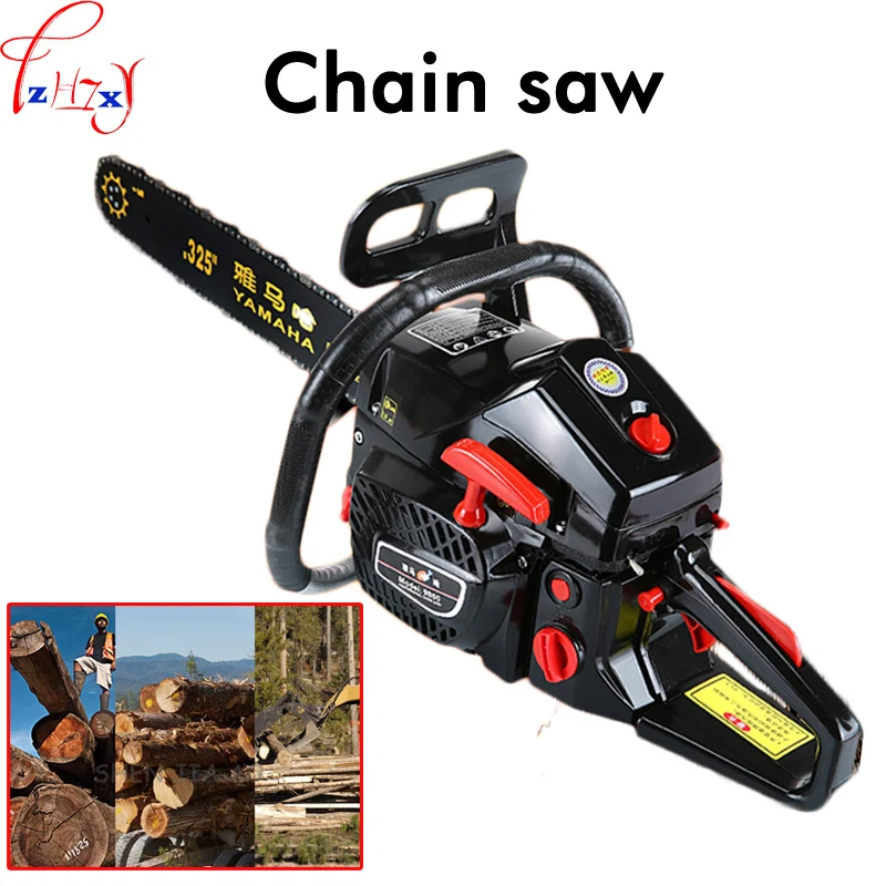 3.8KW High Power Hand Chain Saw Grinder Cutting Machine Gas Gasoline Saw Logging Saws Wood Cutter Powered Chainsaw Tool