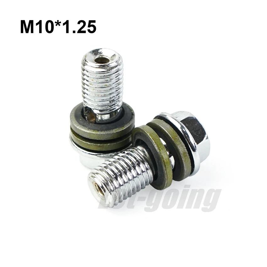 Motorcycle Brake Hose Bolts Nails M10 Banjo Screw for Caliper Brake Master Cylinder Hydraulic Clutch Yamaha Color Silver