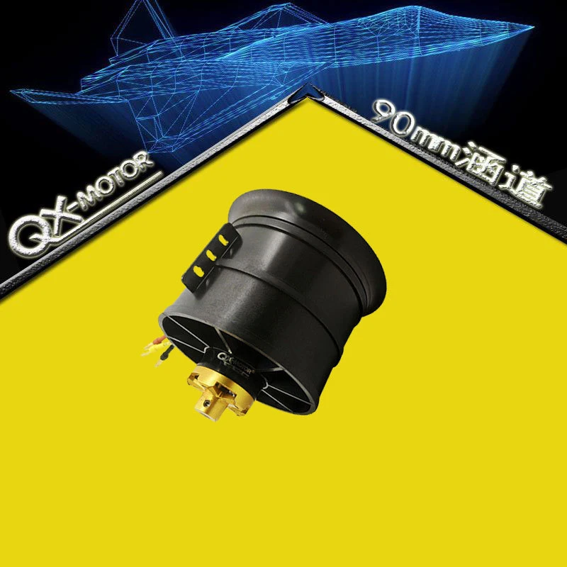 QX-MOTOR 90mm 12 Blades Ducted Fan EDF Unit With 6s 8s 12s Version Brushless Motor For RC Airplane Model Plane Parts