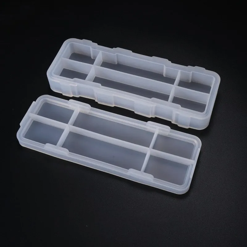 DIY Crystal Epoxy Resin Mold Stationery Box Pen Container Storage Silicone Mold Crafts Jewelry Making Creative Mould