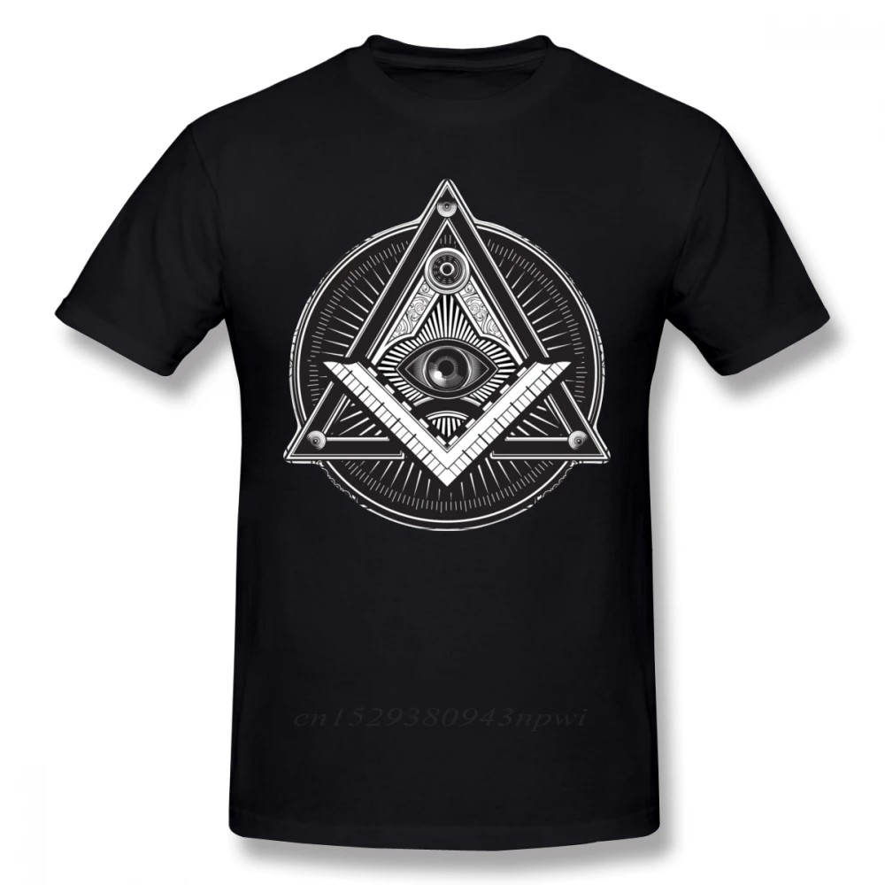 Illuminati T Shirt Illuminati T-Shirt Classic Short Sleeves Tee Shirt Graphic 3xl Male Funny 100% Cotton Tshirt