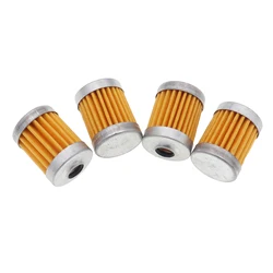 4pcs Fuel Filter Element Reusable Washable for Motorcycle Triumph BMW Petrol Gas Street Pit Dirt Bike