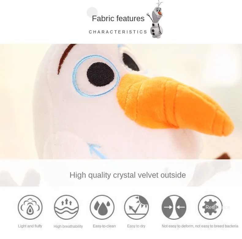30cm 50cm Aoger Olaf Plüsch Kawaii Schneemann Spielzeug Actionfigur Modell Weiche Stofftier Anime-Puppe Fans Weihnachtsgeschenk – Detail 3