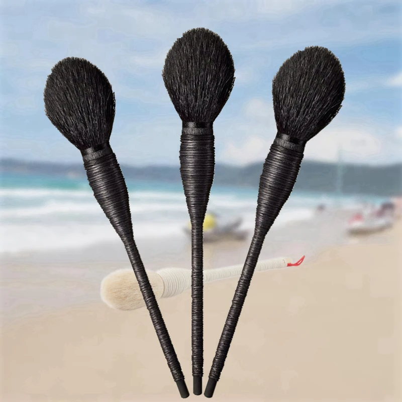 Goat Wool Makeup Brushes Cream for foundation Powder brush Set Soft Face Blush Brush Professional Large Cosmetics Make Up Tools