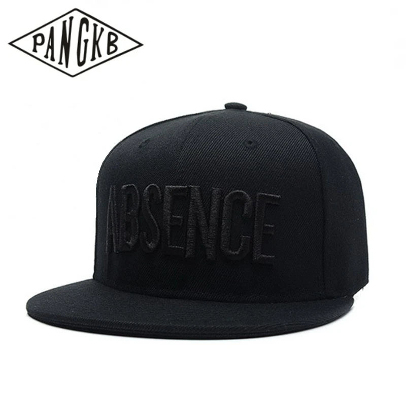 PANGKB Brand ABSENCE Cap bone black letter hip hop snapback hat sun protection adult outdoor casual sun baseball cap