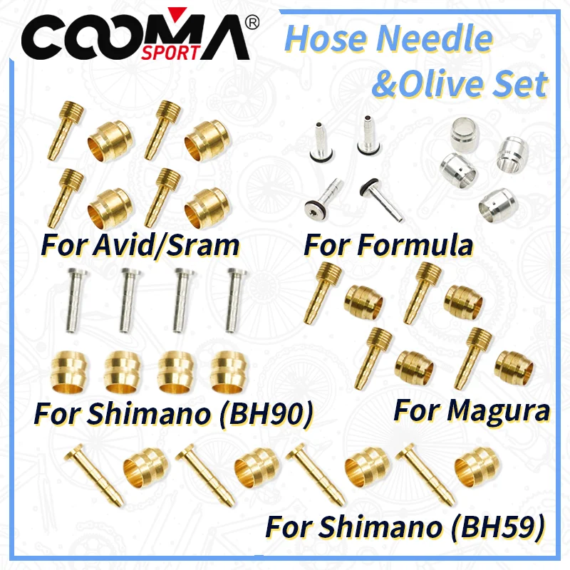 4 Sets Bicycle Hydraulic Brake Hose BH90 BH59 Olive Needle/Connector Insert For Shimano Magura AVID SRAM Formula Hope