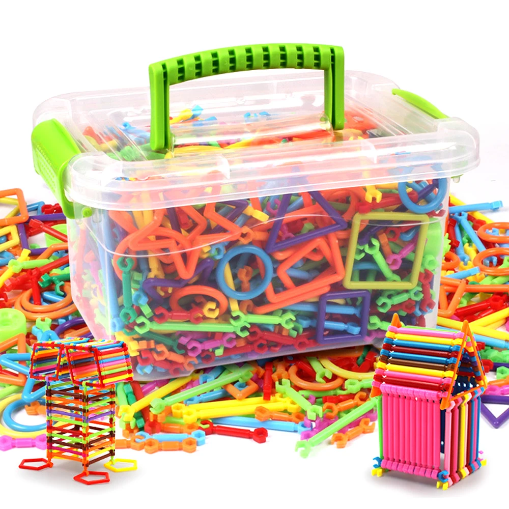 370-1680Pcs Diy Creatieve Intelligentie Magische Stok Educatief Plastic Smart Stick Blokken Accessoires Speelgoed Voor Kinderen Geschenken