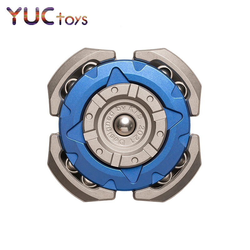 YUC & KTS Advanced Fidget Spinner 2 Modes Kinetics Steel Ball Super Mute EDC Titanium Alloy 6703 Bearing Corrosion Resistant Toy