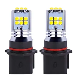 2pcs P13W Super Bright LED Auto Front Fog Lamp Car Daytime Running Light DRL Driving Bulb For MAZDA CX-5 PEUGEOT 508 Bulbs