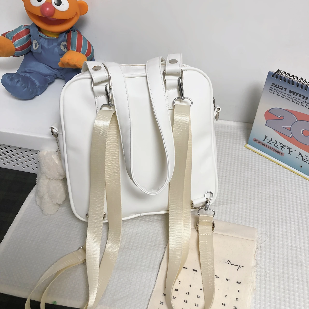 Ita sacos de moda transparente janela de pvc ita mochila de couro do plutônio japão estilo feminino sacos de ombro meninas sacola