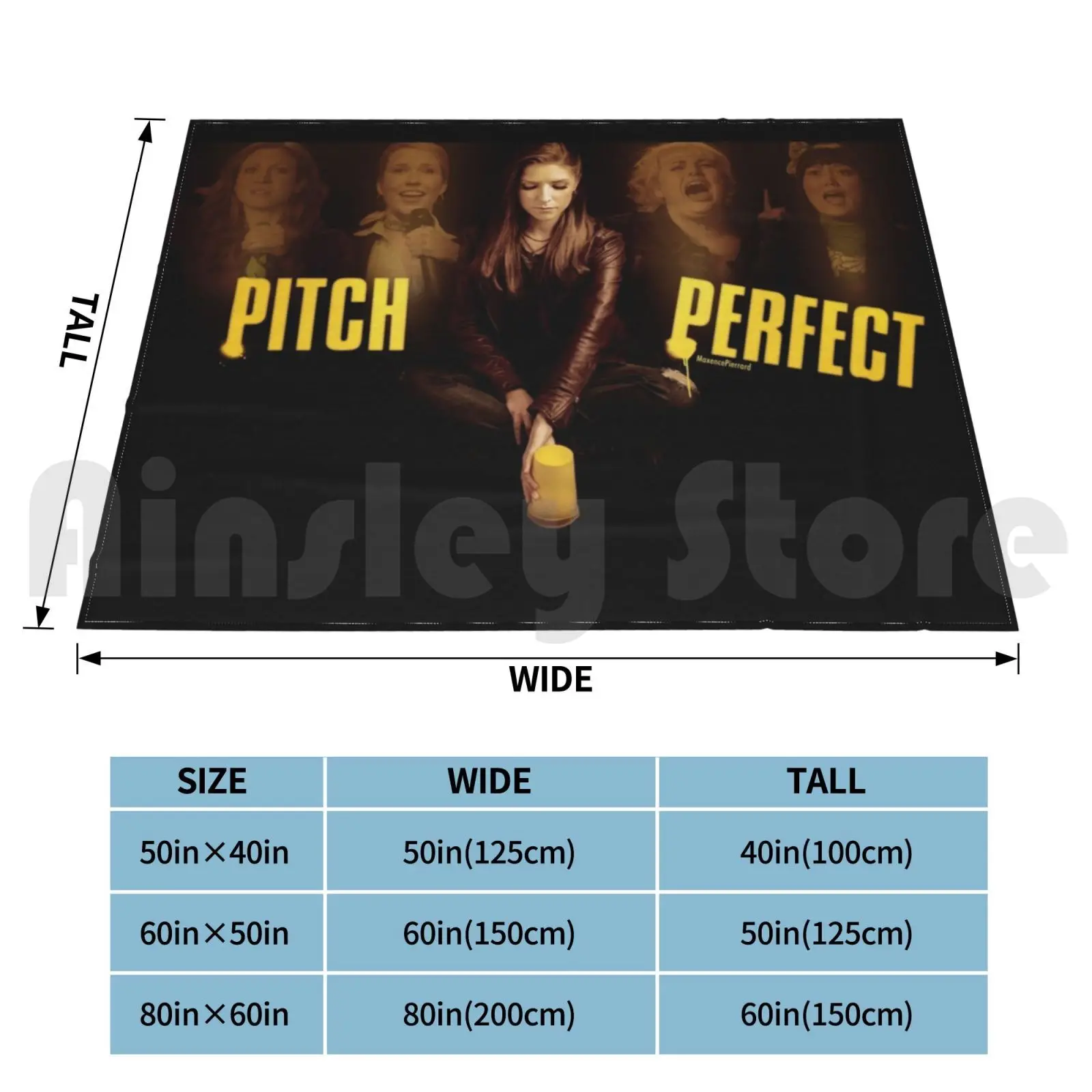 Pitch Perfect Blanket Fashion Custom Pitch Perfect Hit Girls Anna Kendrick Beca Mitchell Fat Amy Rebel