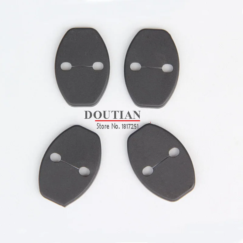 Rubber Car Door Lock Buckle Protection Protective Cover Trim 4 Pcs For Hyundai Solaris 2 2017 2018 2019 2020 Car Accessories