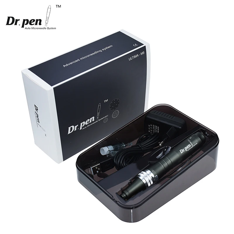 Authentic Dr. pen Ultima M8 With 12 Cartridge Wireless Professional Microneedling Pen Derma Pen for Beard Hair Regrow Skin Care