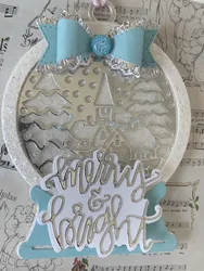 KSCRAFT Snow Globe Shaker wykrojniki do metalu szablony do scrapbookingu/ozdobny album na zdjęcia wytłaczania kart papierowych