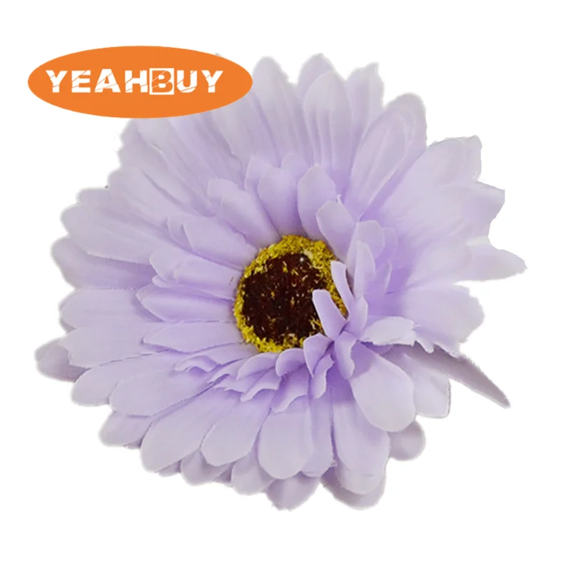 10 sztuk 10CM 15 kolorów sztuczny jedwab gerbera główki kwiatowe Ghrysantema Daisy DIY włosy ślub dom ogród bukiet dekoracyjne — zdjęcie 6