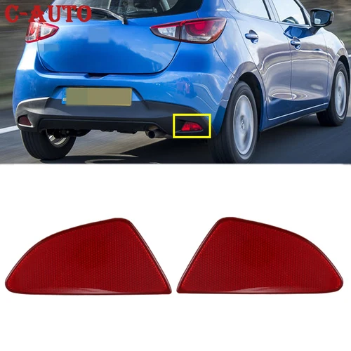 Luz reflectora de parachoques trasero para coche, lámpara de freno, izquierda y derecha, para Mazda 2 Demio 2015-2018