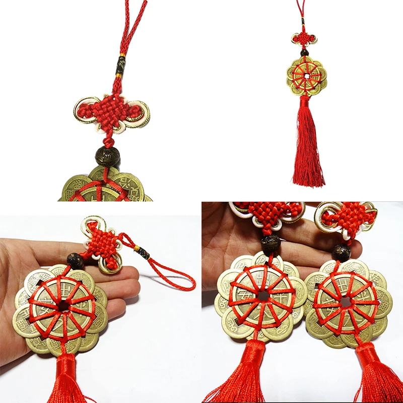 Feng Shui Mystic Knot 10 Chinese Lucky Coins Cures Home Career Health Wealth